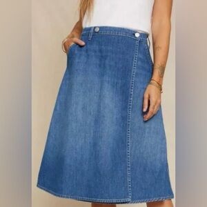 AMO Classic Blue A-Line Skirt